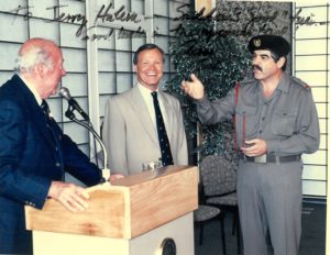 Jerry Haleva Having Fun with Former Secretary of State George Shultz