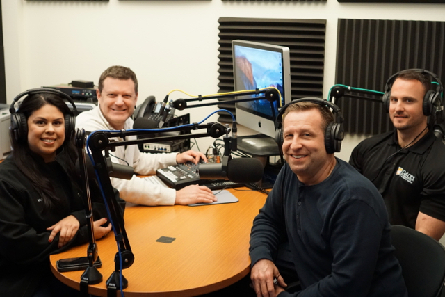 Cal O E S P I O staff in recording studio