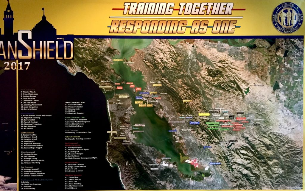 Map of Urban Shield exercise