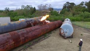 Fire on Rail Tanker Leak C S T I