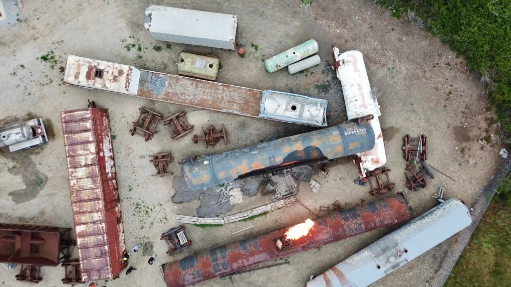 Rail Tanker Fire Above C S T I