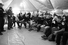 Officers gathered in a meeting