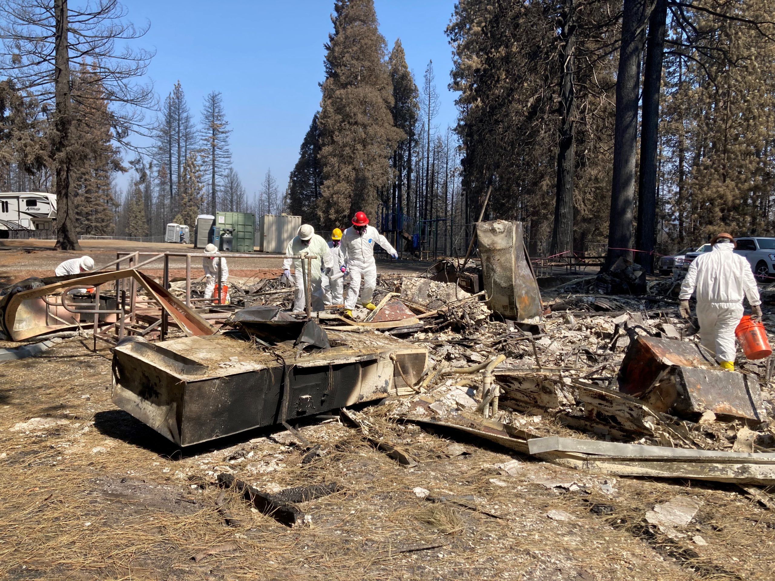 DTSC workers remove hazardous debris