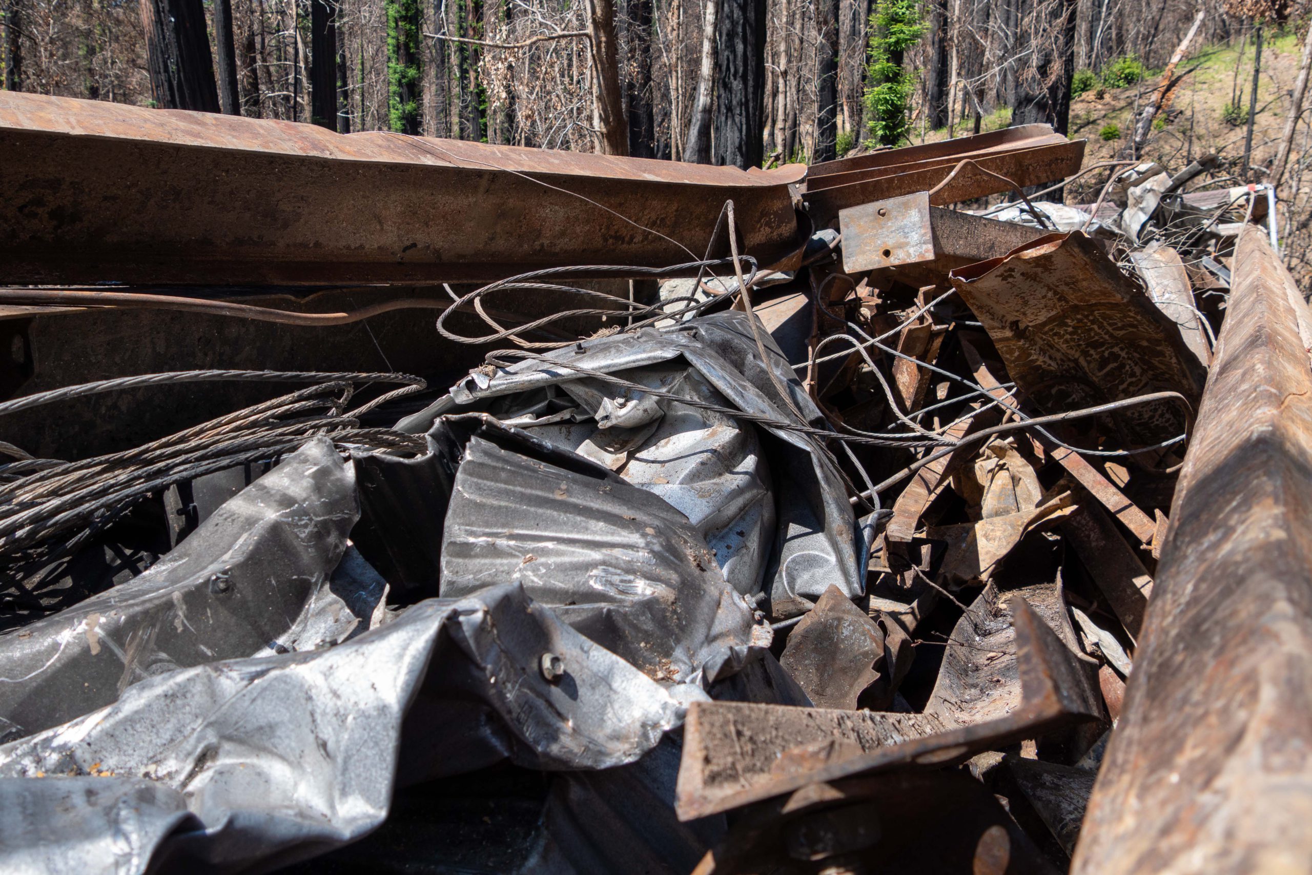 Truckload of metal debris