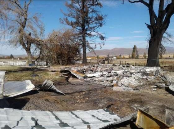 Fire destruction in Janesville