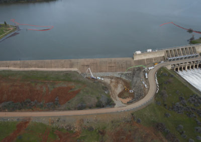 Aerial photo of Oroville Dam