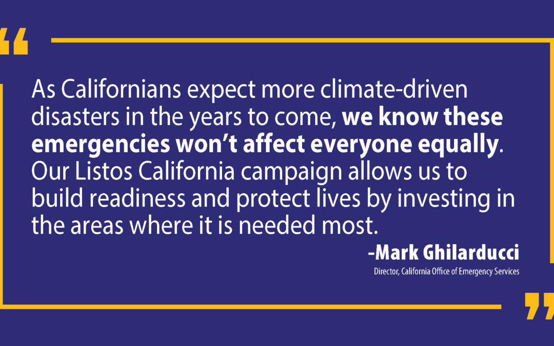 Cal OES Awards $25 Million in Grants to Local Organizations to Protect Vulnerable Communities from Disasters