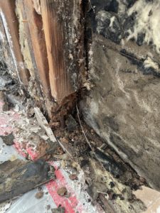 Internal damage to a structure from the 2022/23 Winter Storm in Sacramento County.