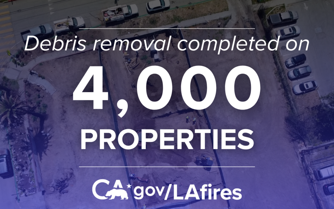 Debris removal reaches 4,000 properties in Los Angeles wildfire recovery